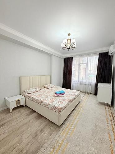 2 комнаты, Люкс, элитка, Уметалиева/Фрунзе, Душевая кабина, Постельное белье, Кондиционер